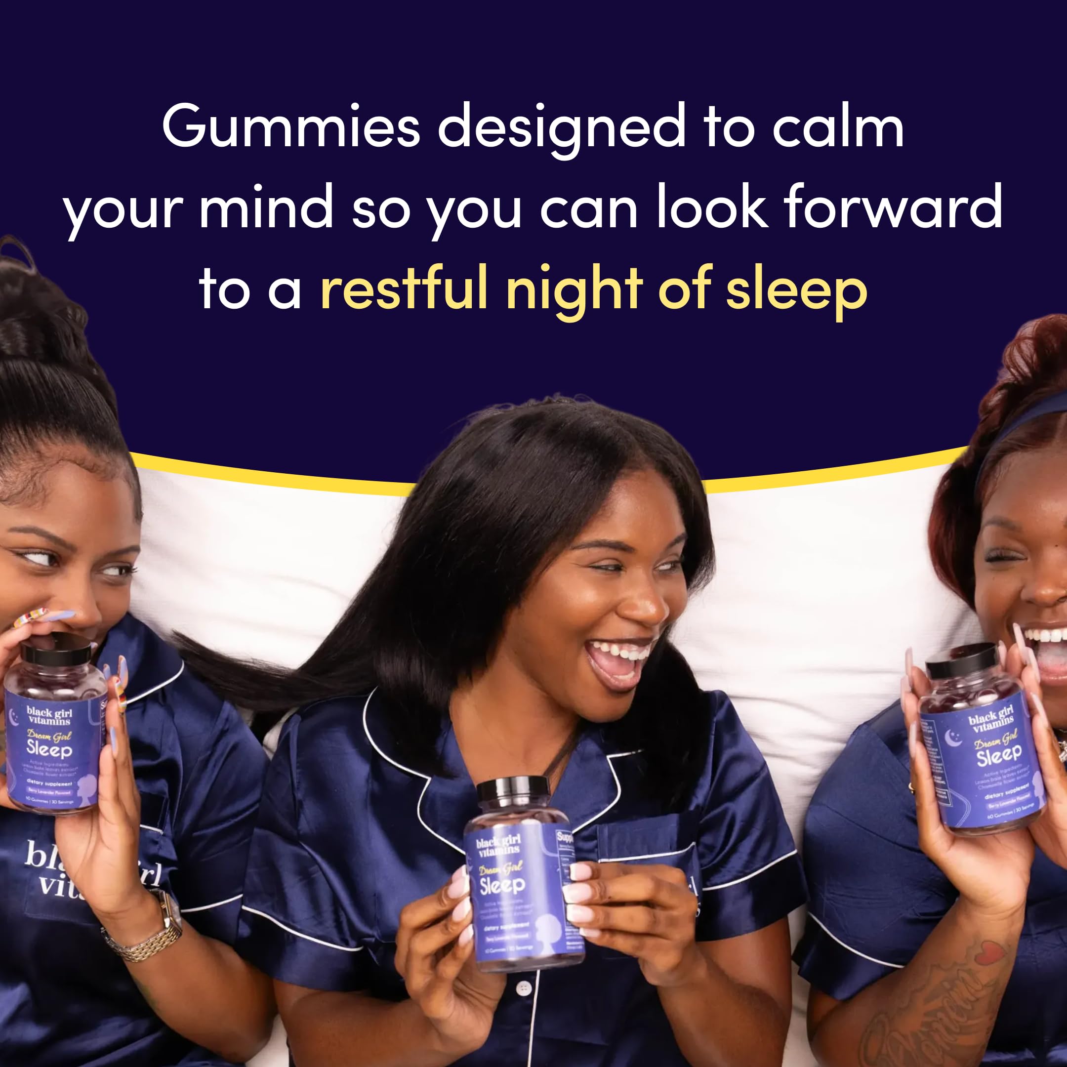 Black Girl Vitamins Dream Girl Sleep Gummies in a lifestyle setting