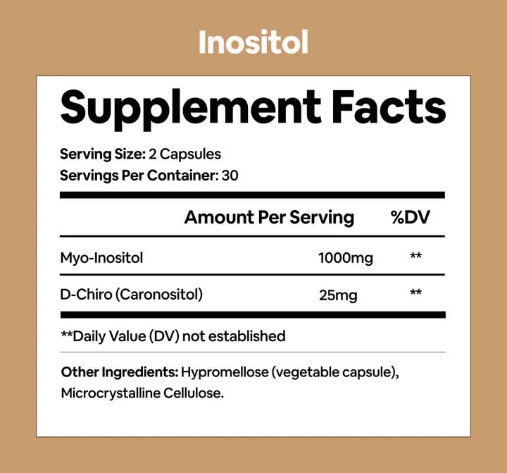 Black Girl Vitamins Inositol capsules in a hand