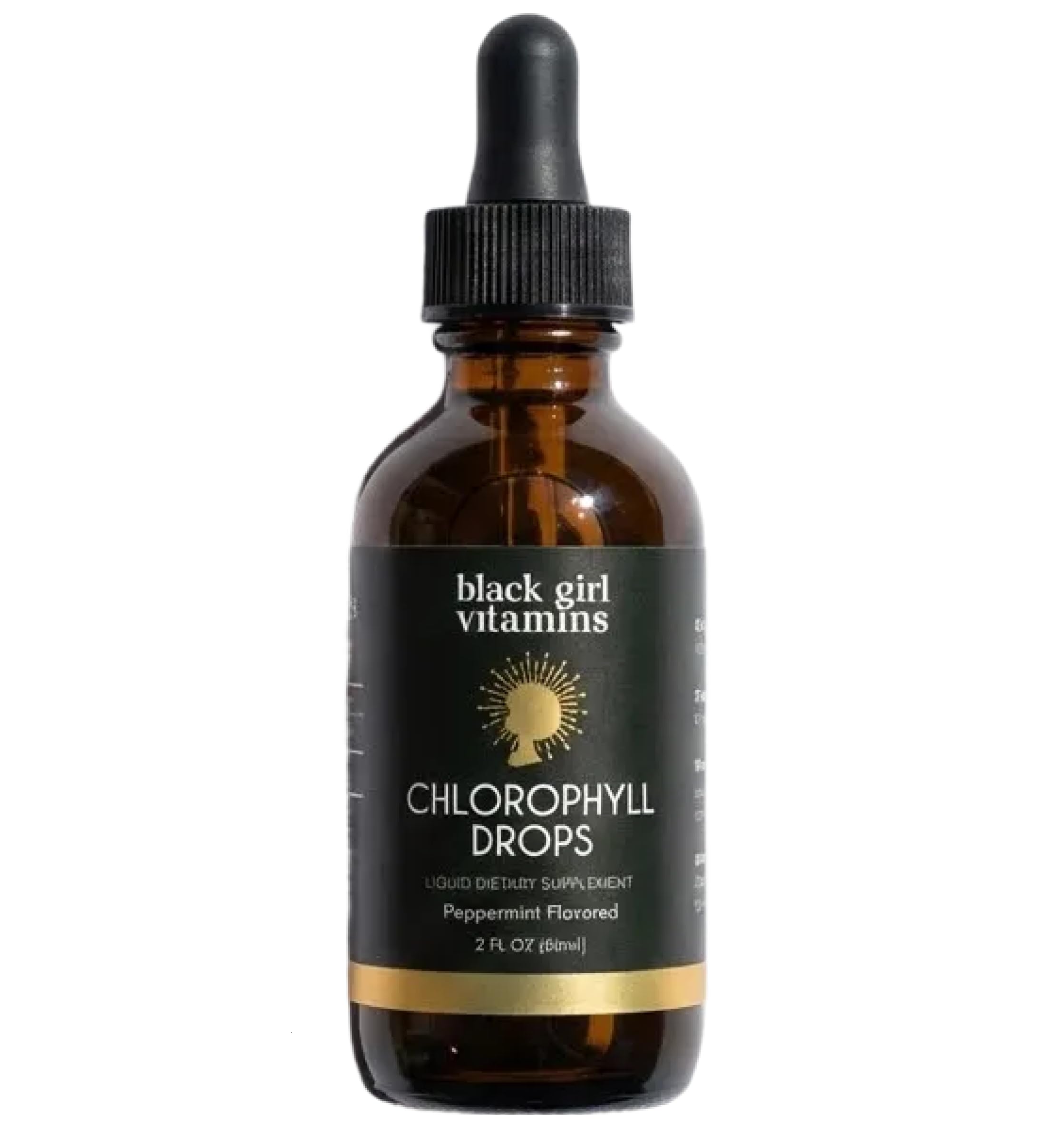 Black Girl Vitamins Liquid Chlorophyll Drops 150g front view