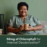 Black Girl Vitamins Liquid Chlorophyll Drops 150g in a glass of water