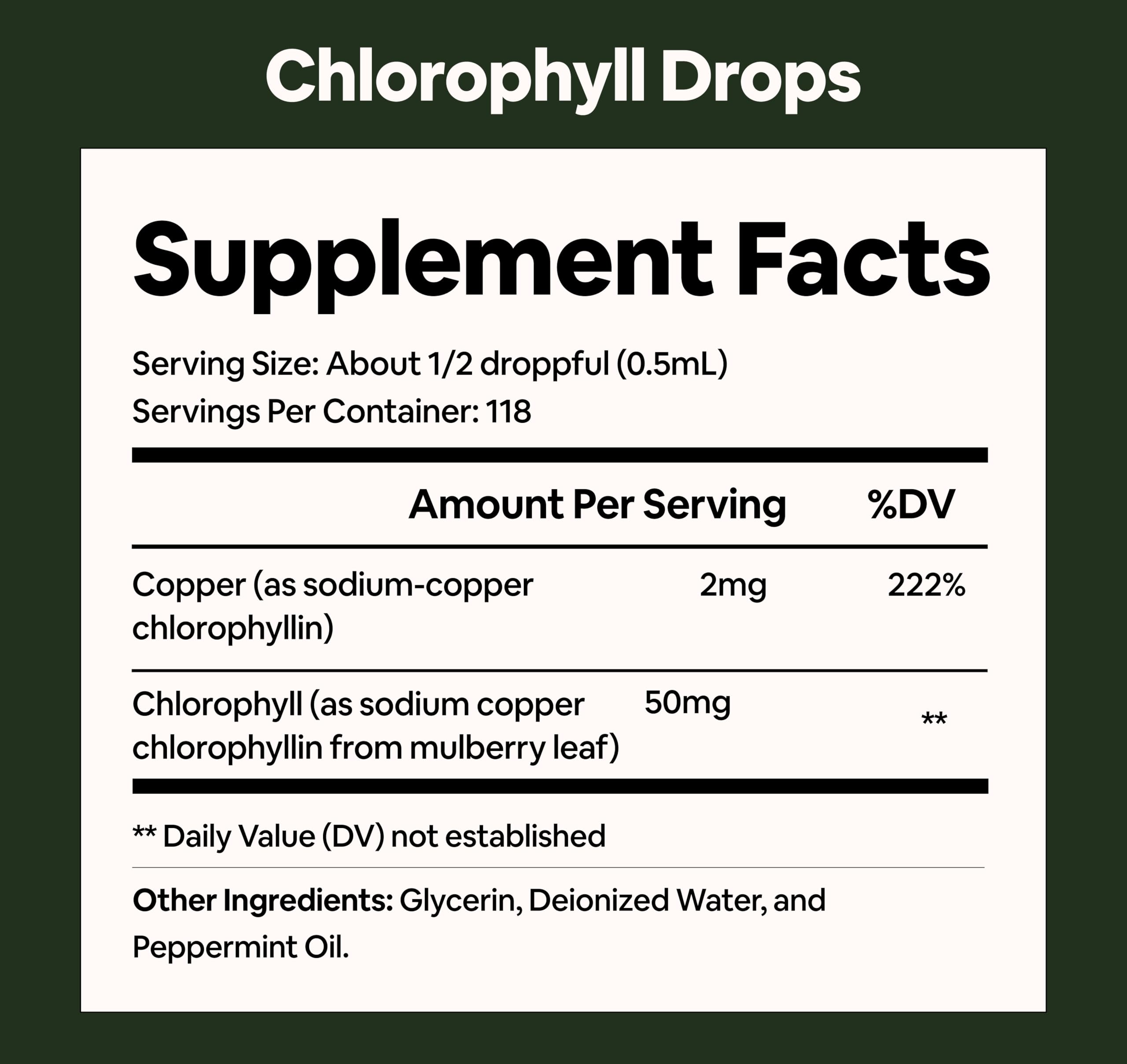 Black Girl Vitamins Liquid Chlorophyll Drops 150g side view