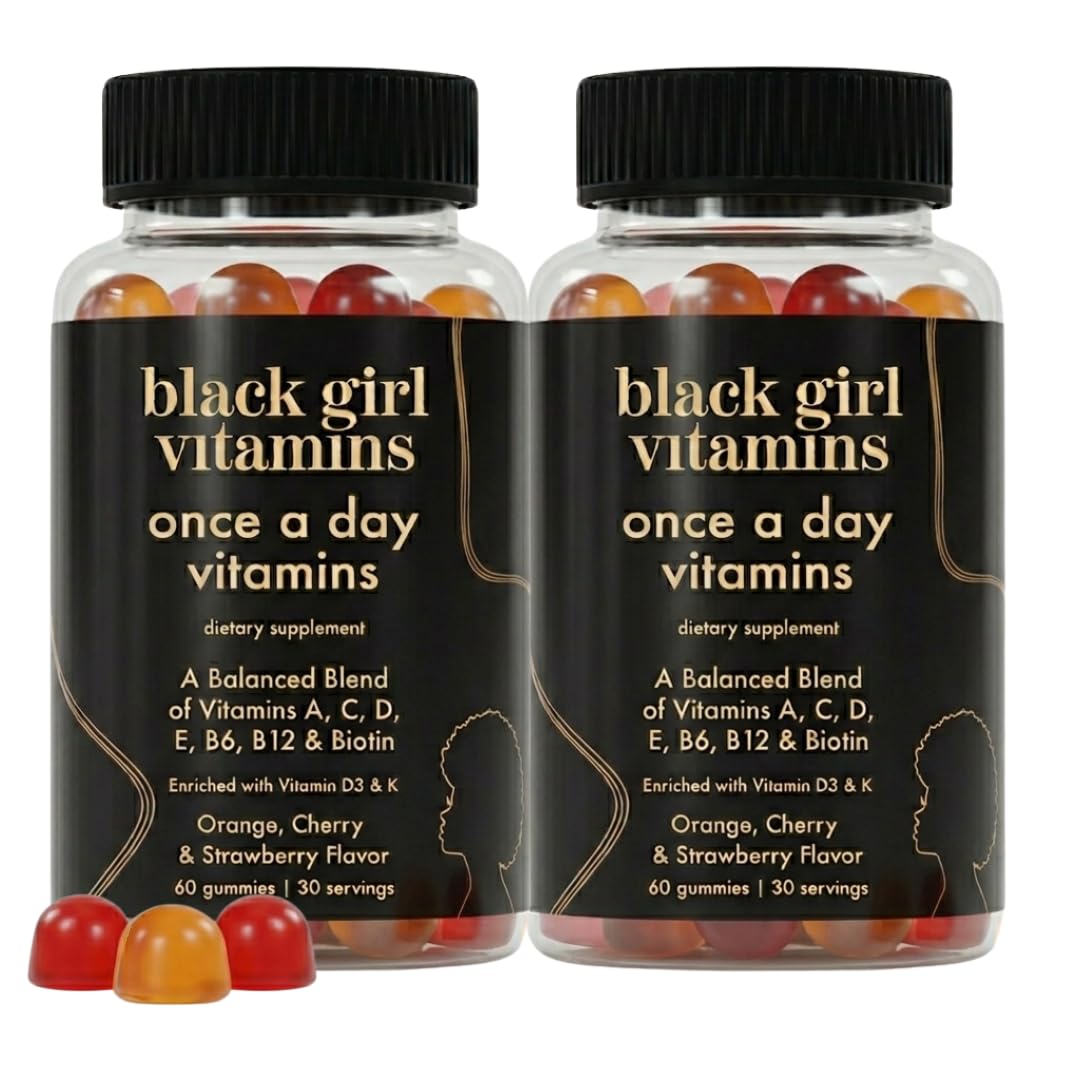 Black Girl Vitamins Multivitamin Gummies front view with packaging