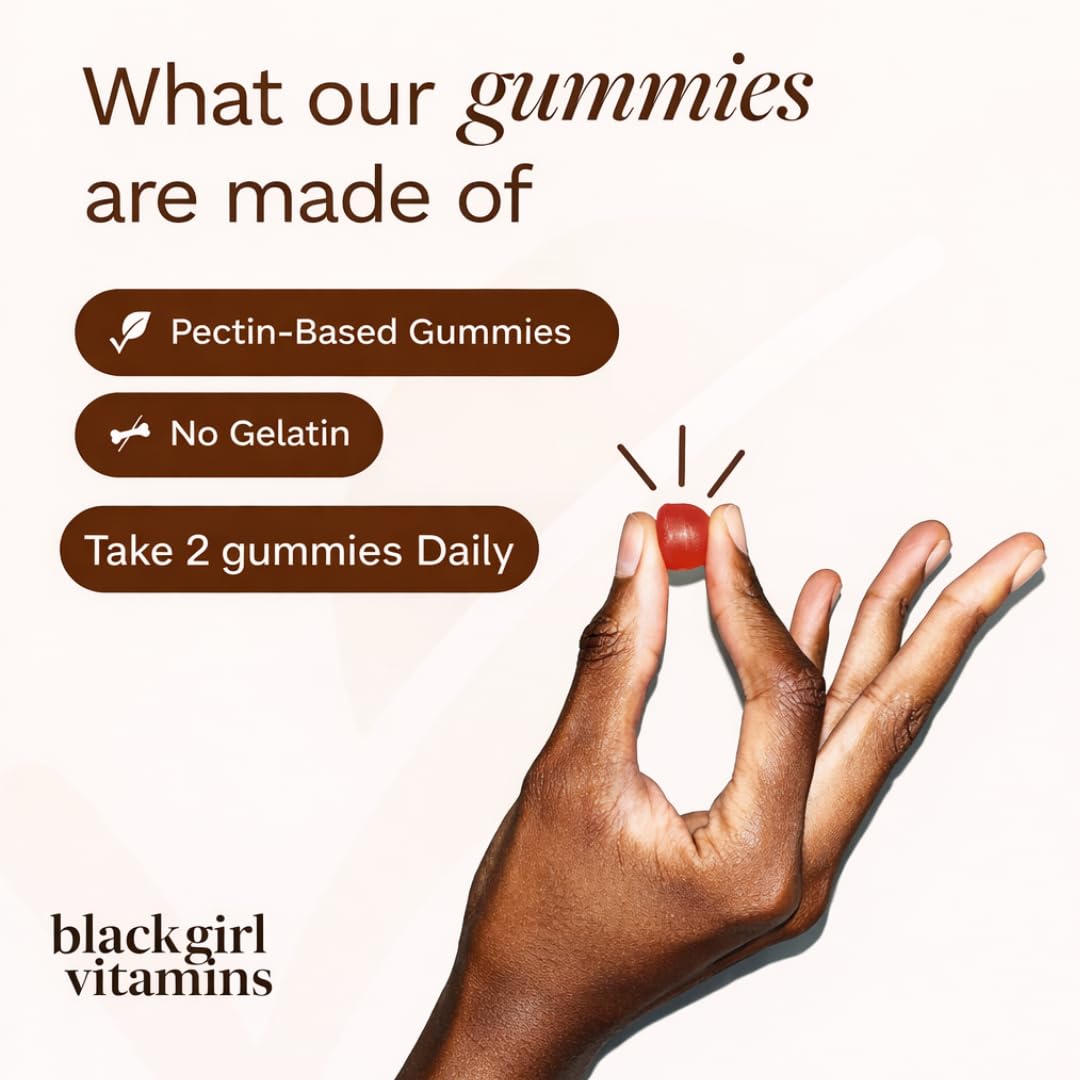 Black Girl Vitamins Multivitamin Gummies side view of packaging