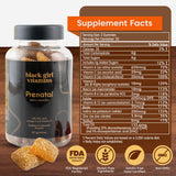 Black Girl Vitamins Prenatal Gummies Raspberry-Lemonade flavour close-up