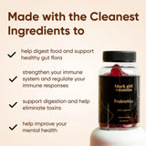 Black Girl Vitamins Probiotic Gummies showing individual gummy