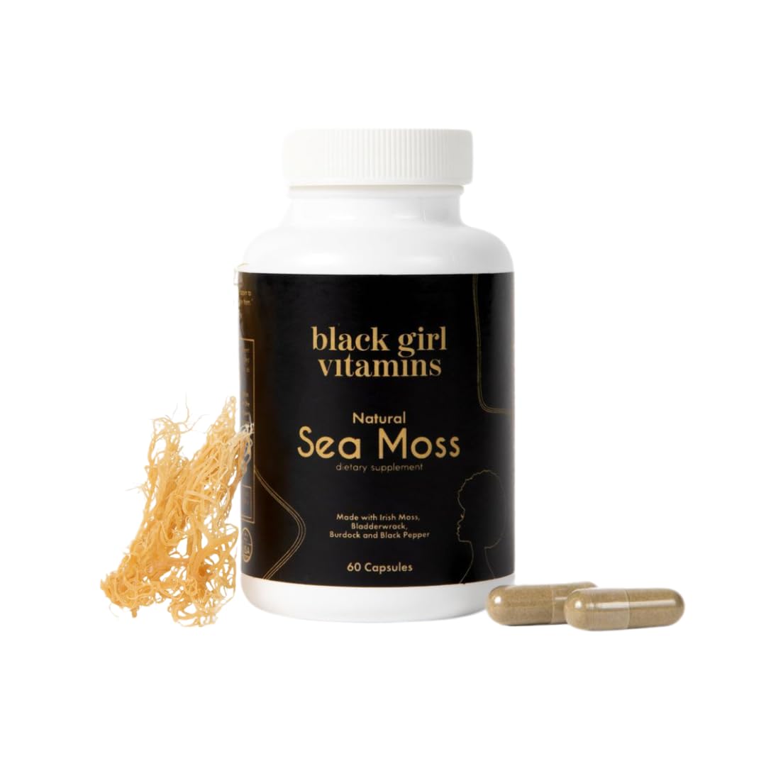 Black Girl Vitamins Sea Moss Capsules bottle front view