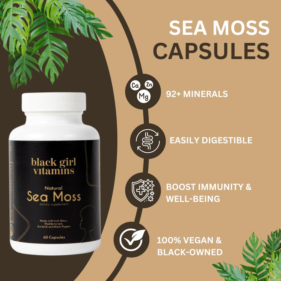 Black Girl Vitamins Sea Moss Capsules nutritional information