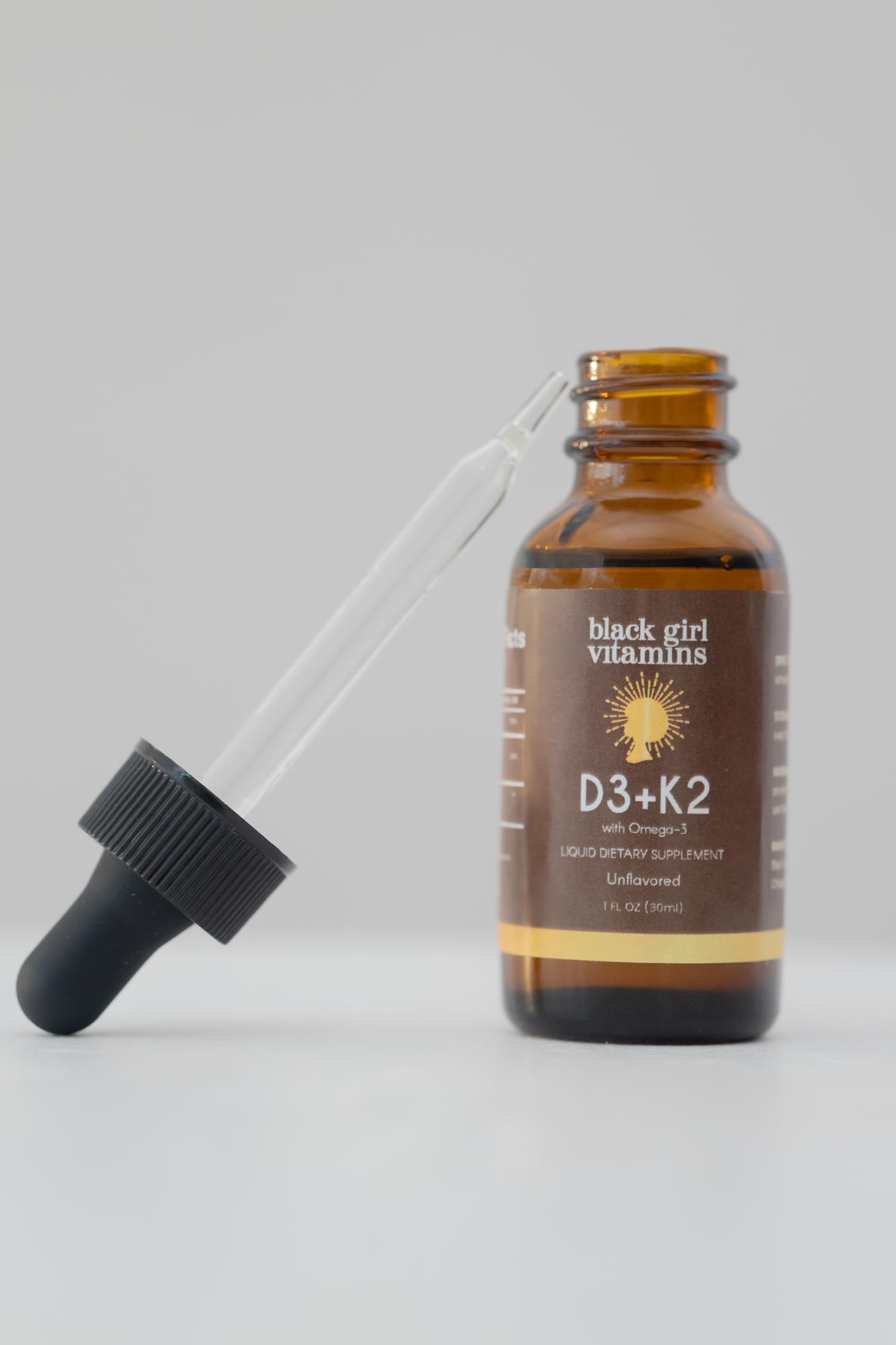 Black Girl Vitamins Vitamin D3 K2 Drops 82g packaging details