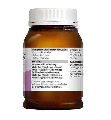 Blackmores Evening Primrose Oil 190 capsules side view