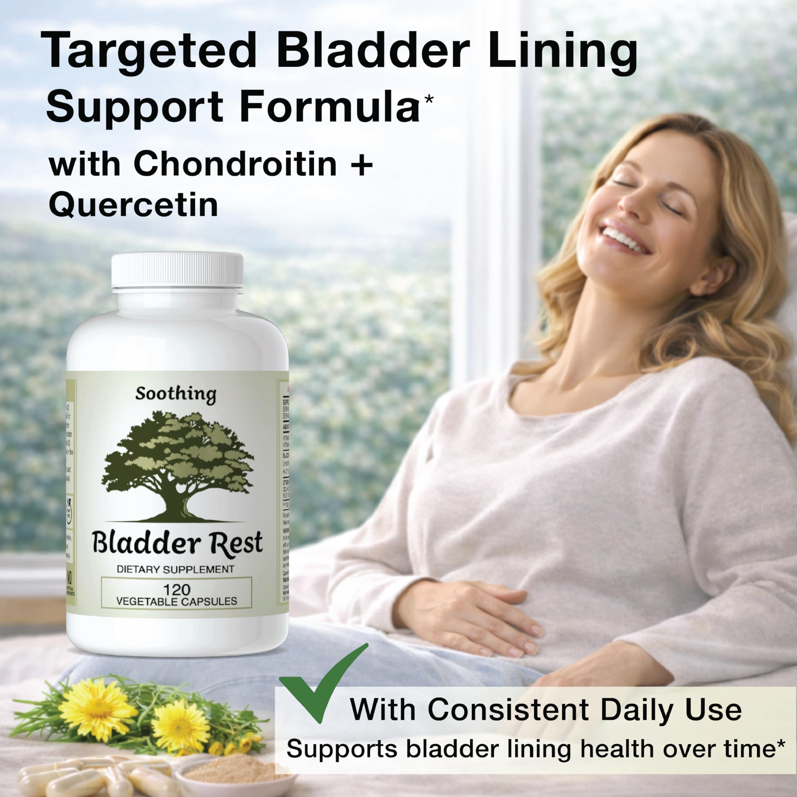 Bladder Rest Blended Vitamin & Mineral Supplement side view