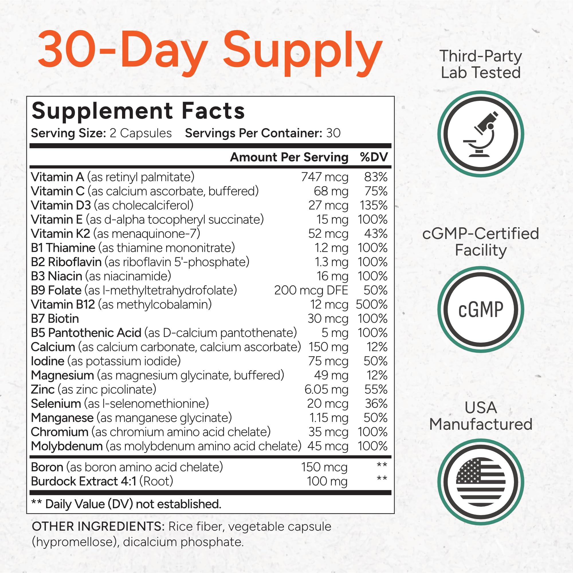 BLADDER SMART Multivitamins 68g packaging on a wooden surface