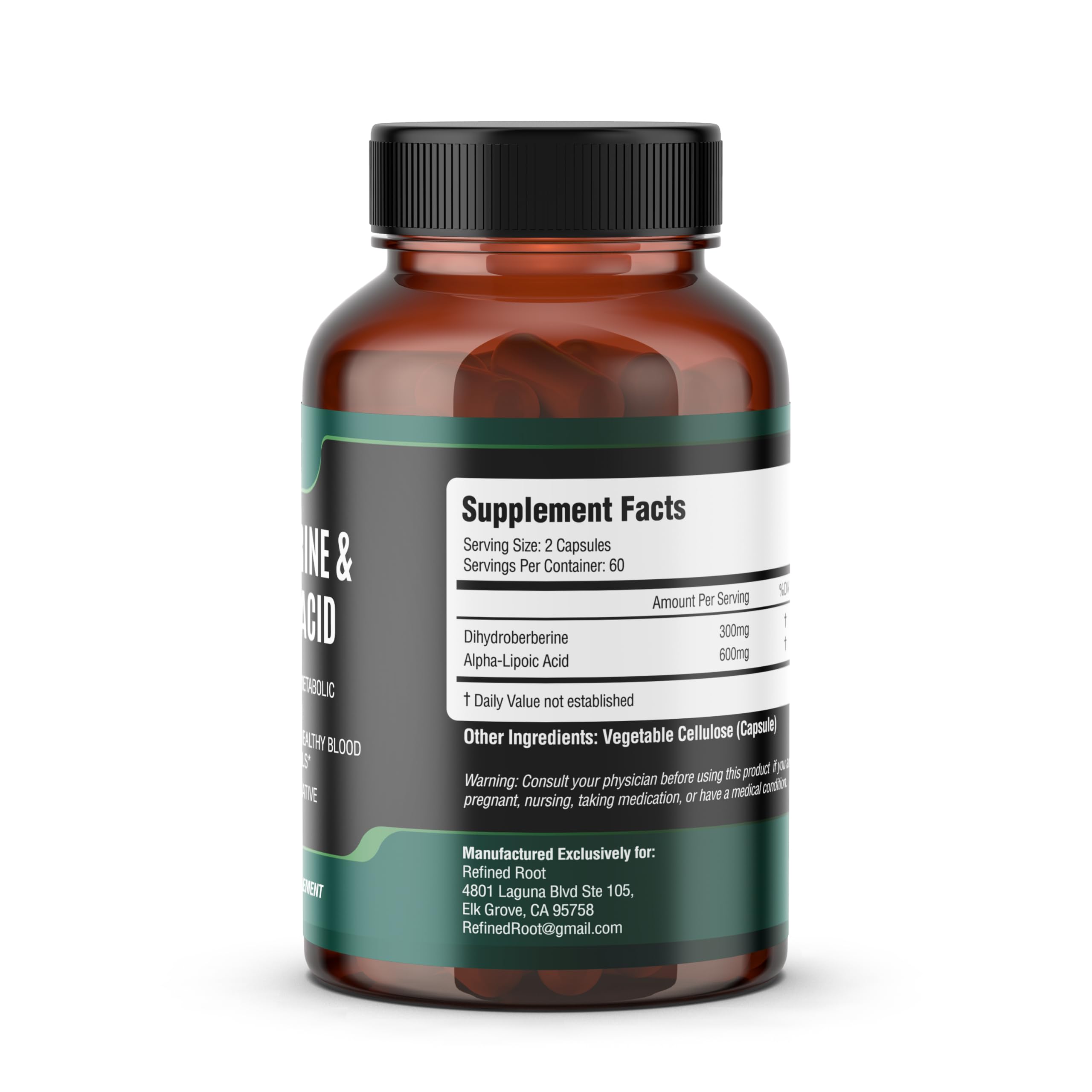Blast Supplements Dihydroberberine bottle with a measuring spoon