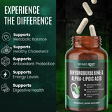 Blast Supplements Dihydroberberine capsules on a wooden surface