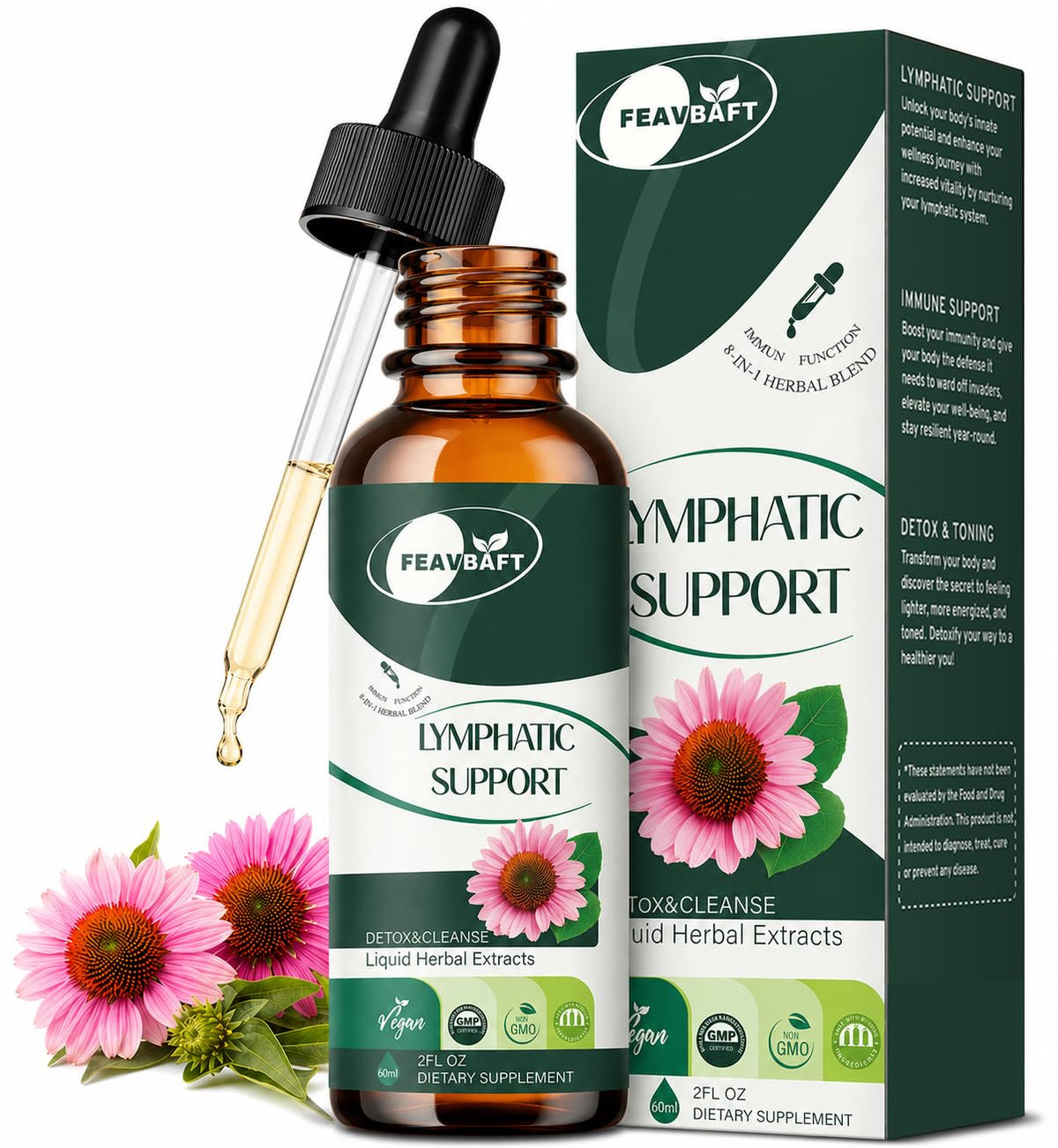 BLENSTCS Echinacea Liquid Drops 2 fl oz front view