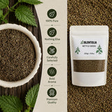 BLENTOLIA Nettle Seeds 259g open pouch showing seeds