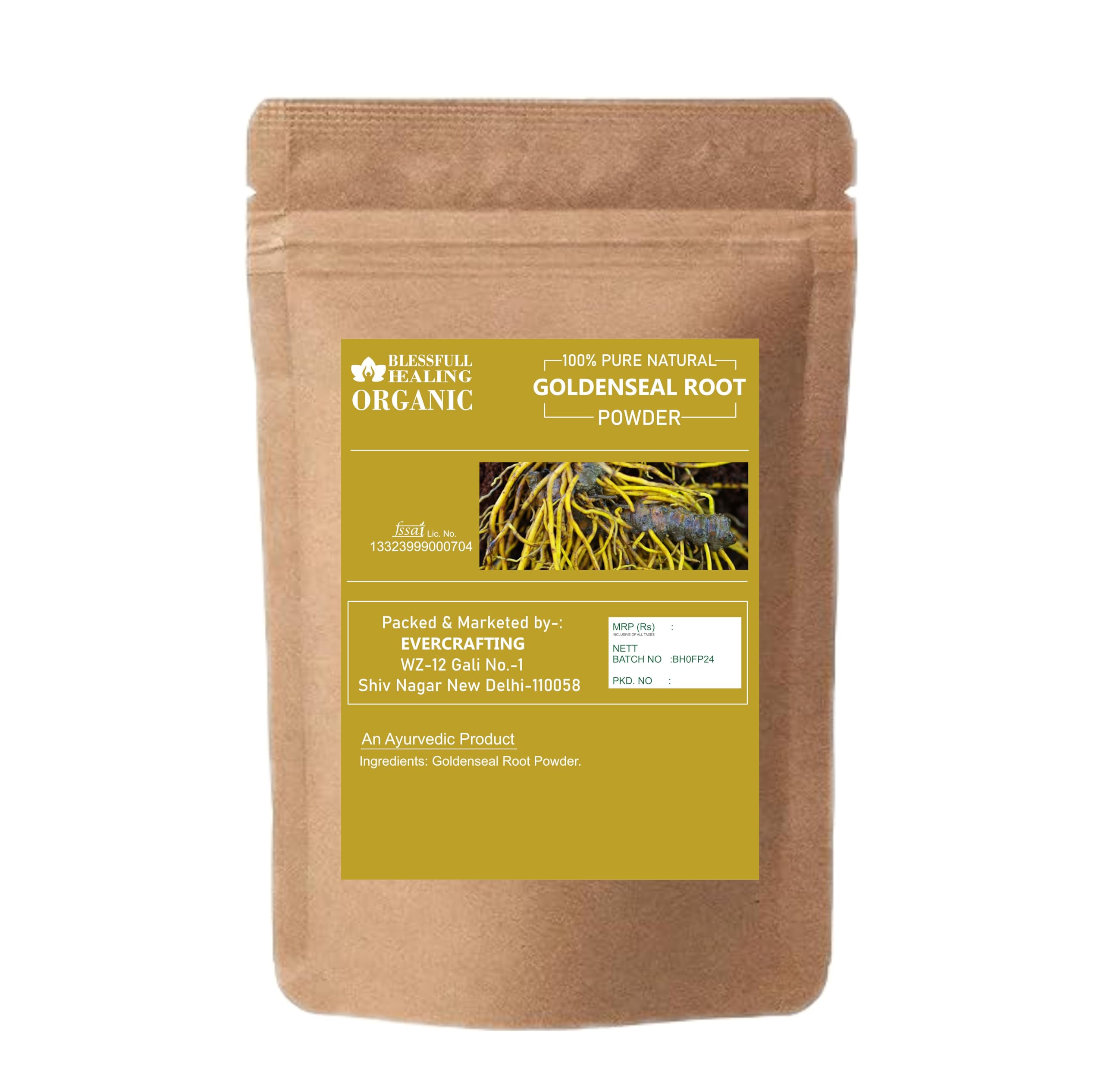 Blessfull Healing Goldenseal Root Powder 100g close-up of powder