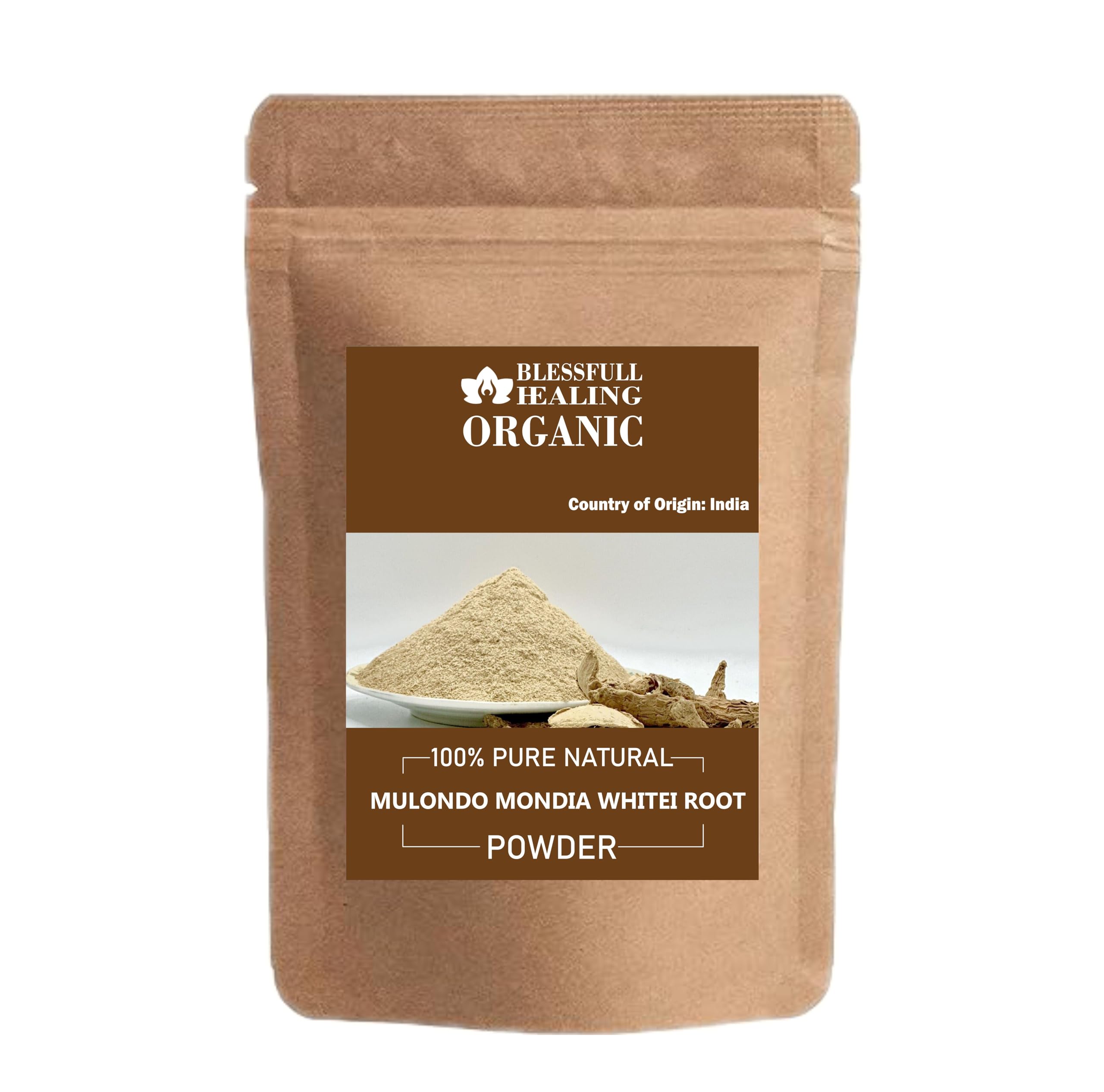 Blessfull Healing Mulondo Mondia Whitei Root Powder front view