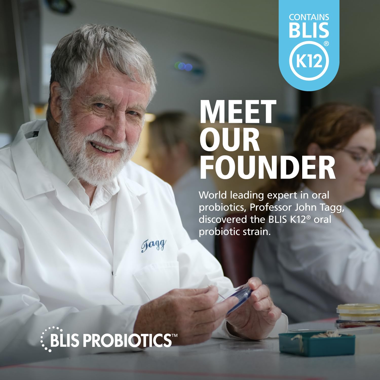 BLIS K12 Probiotic Lozenges 30 Count back view showing allergen information