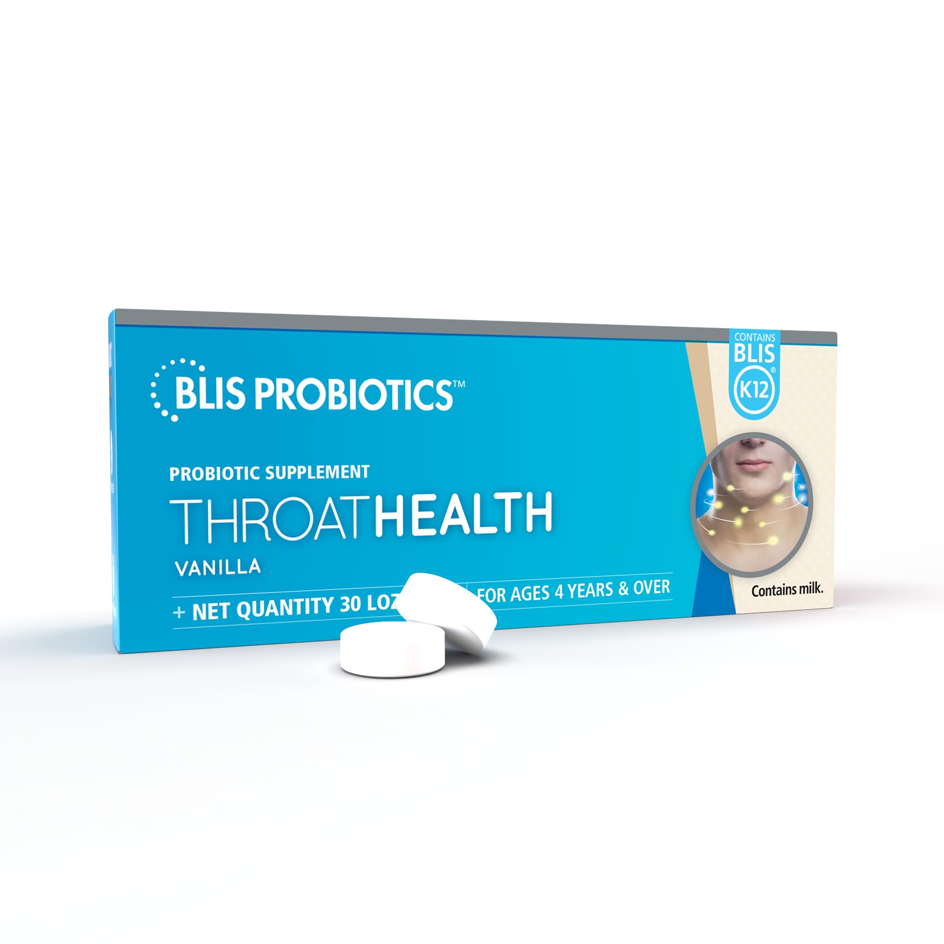 BLIS K12 Probiotic Lozenges 30 Count packaging front view