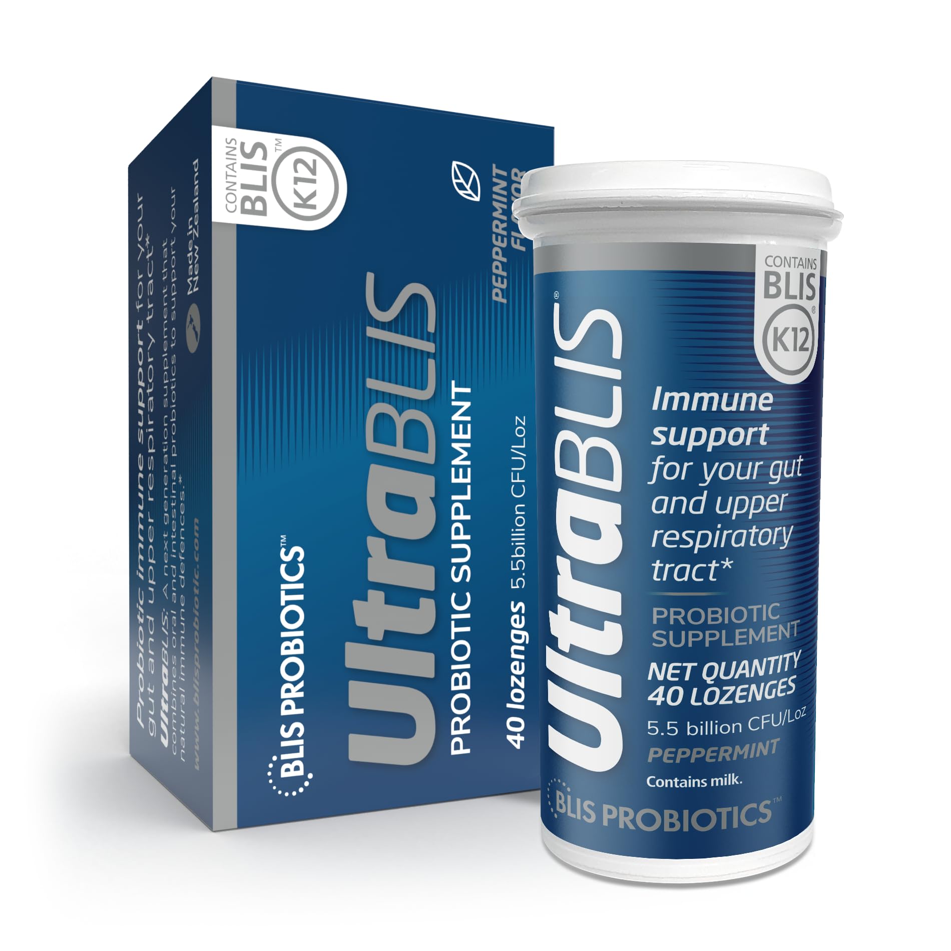 BLIS UltraBLIS Probiotic Lozenges front view packaging