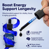 Blissta Methylene Blue Supplement 85g lifestyle shot on a wooden table