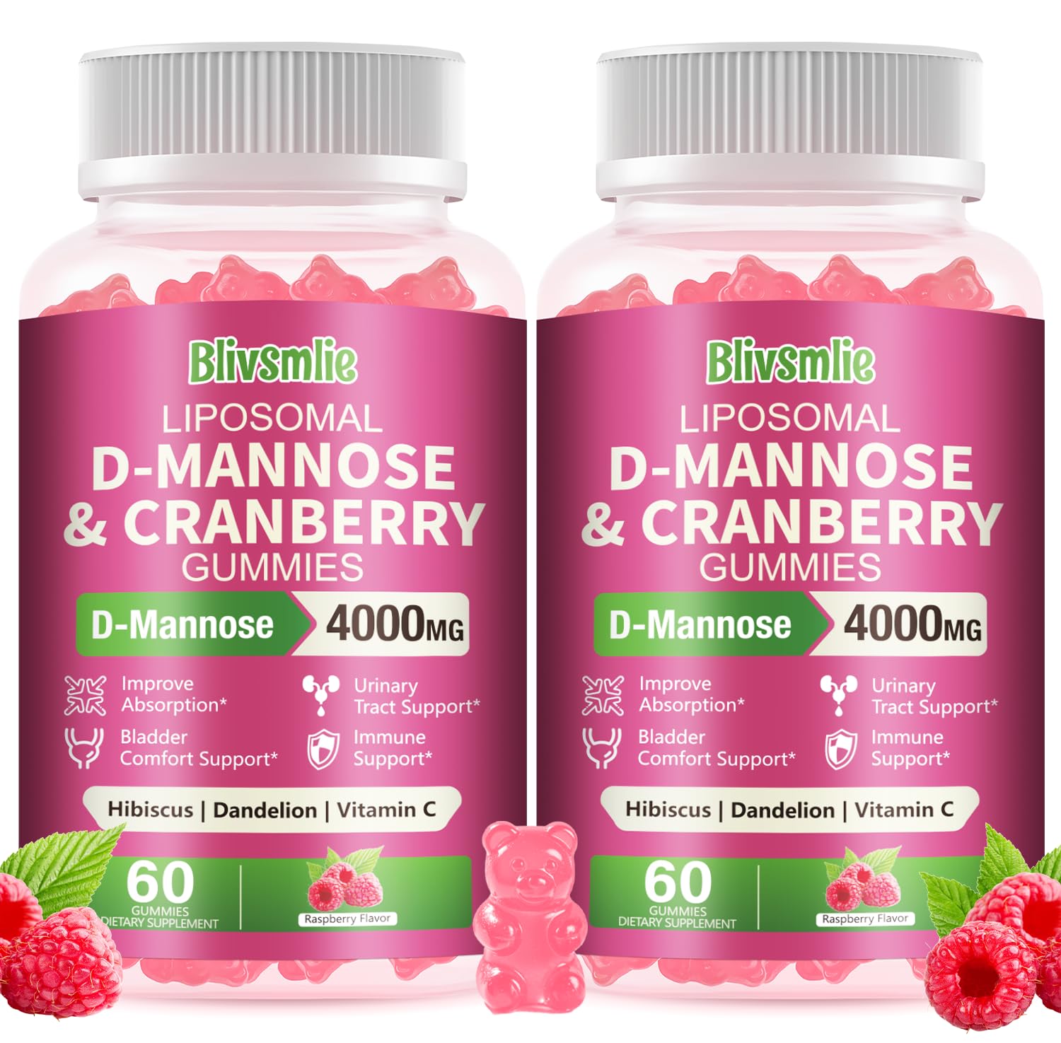 Blivsmlie D-Mannose Gummies 4000mg front view