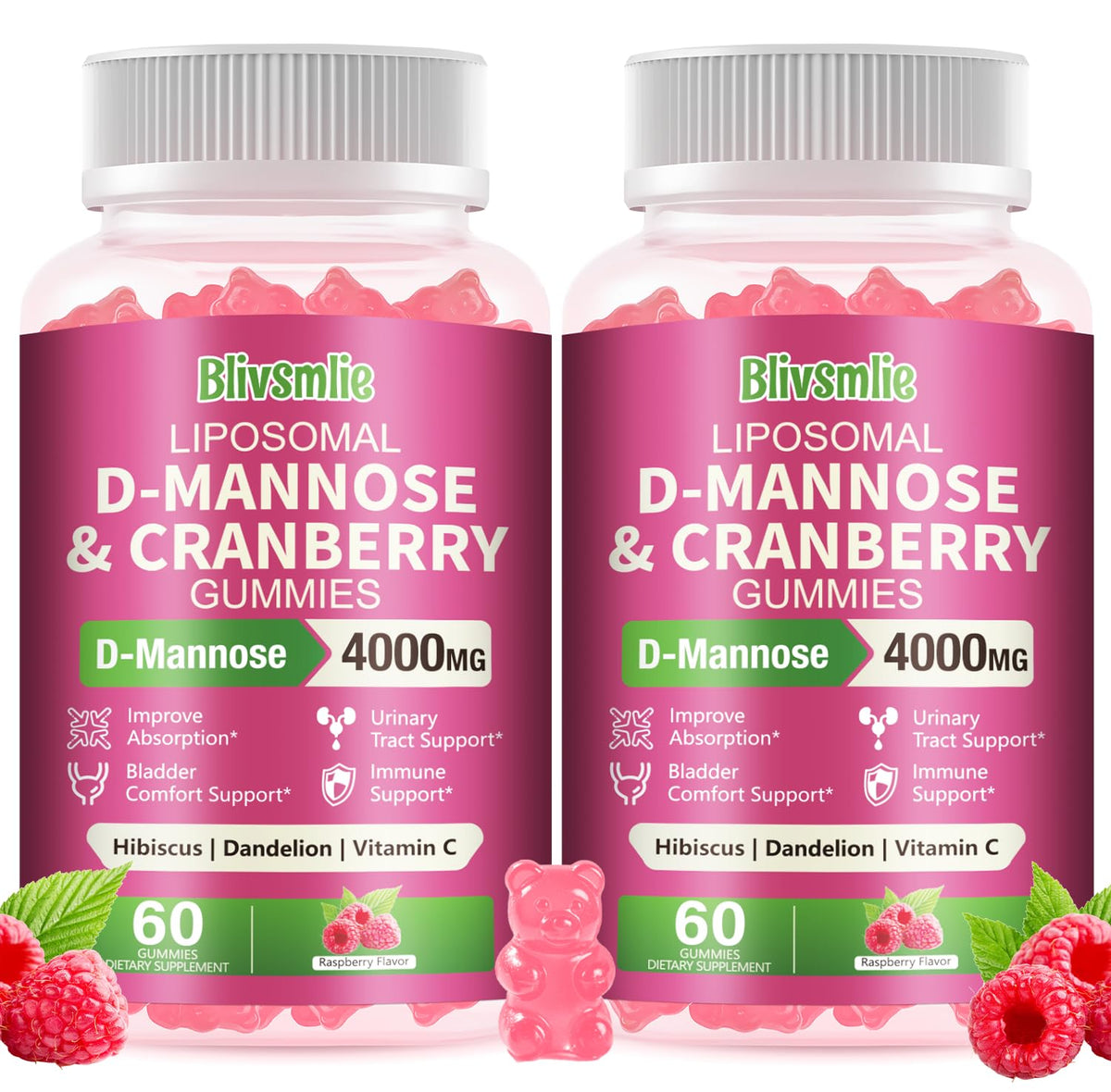 Blivsmlie D-Mannose Gummies 4000mg front view