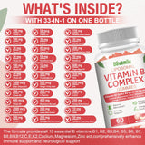 Blivsmlie Vitamin B Complex Gummies nutritional information on back