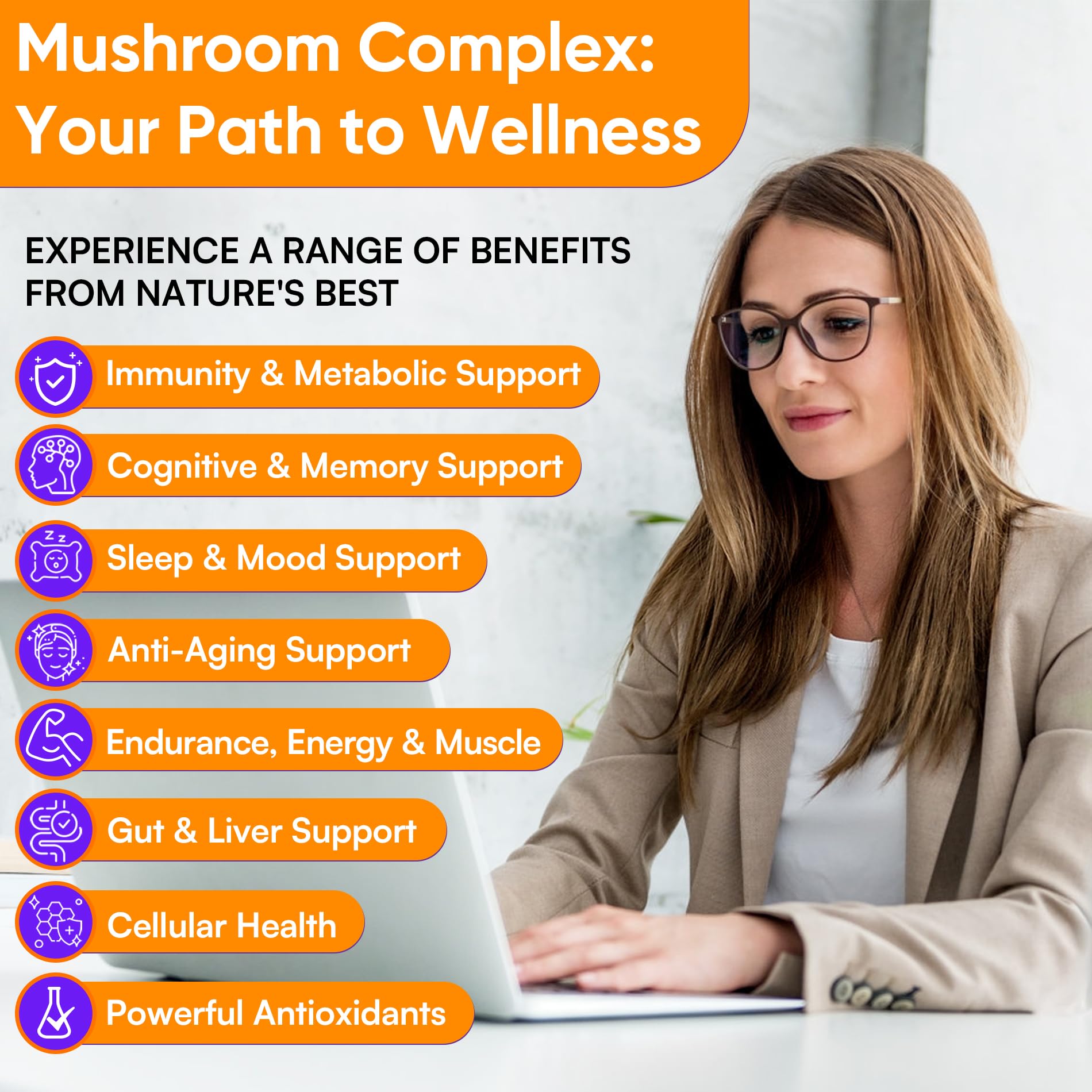 blluysterst Mushroom Gummies 26 Powerful Blend ingredients list