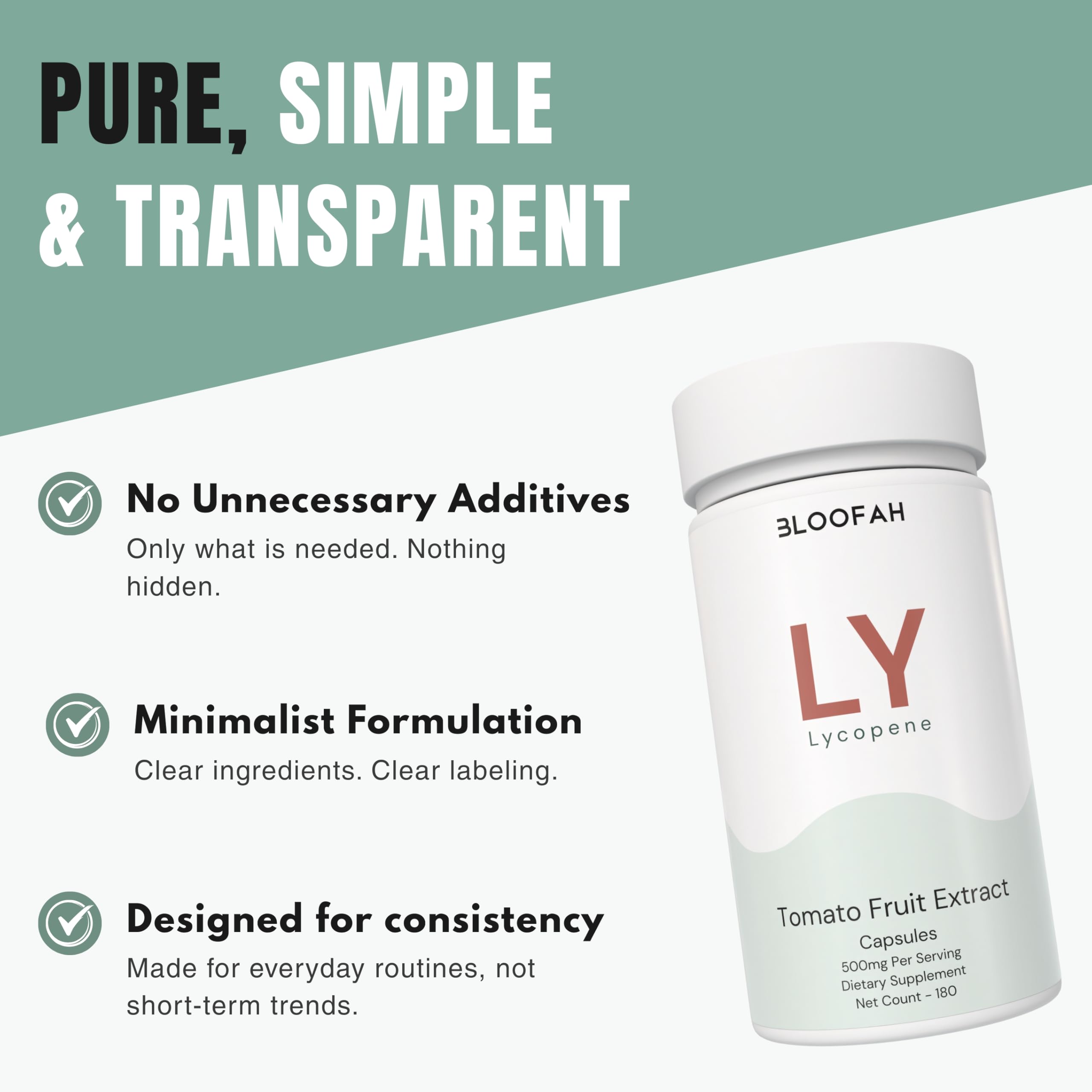 Bloofah Lycopene Supplement packaging details
