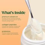Bloom Nutrition Colostrum & Probiotics 120g ingredients close-up