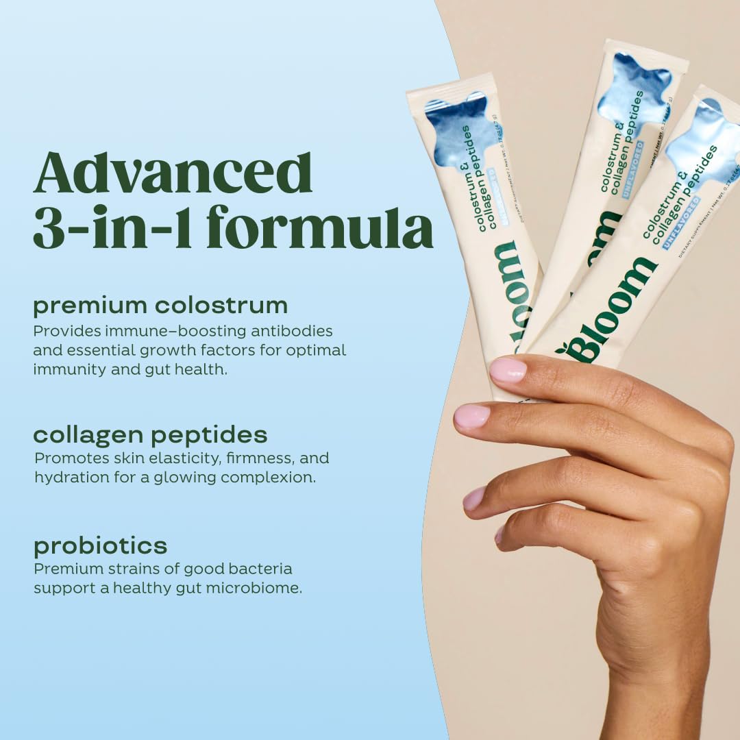 Bloom Nutrition Colostrum Probiotics Supplement nutritional information