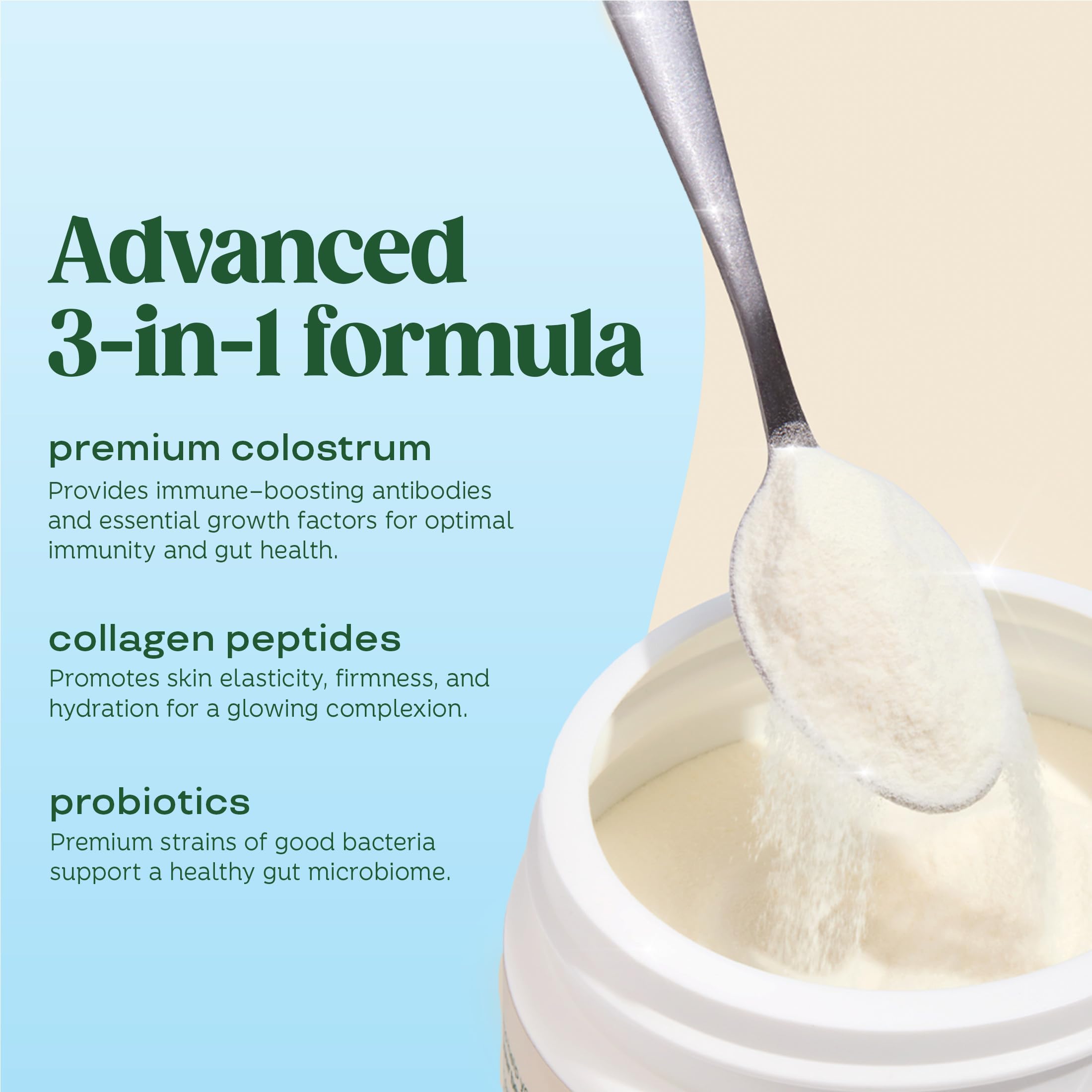 Bloom Nutrition Colostrum & Probiotics with B12 120g ingredients list
