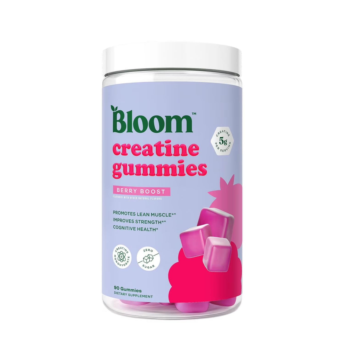 Bloom Nutrition Creatine Gummies front view packaging