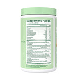 Bloom Nutrition Greens & Superfoods Powder ingredients list on the back of the package