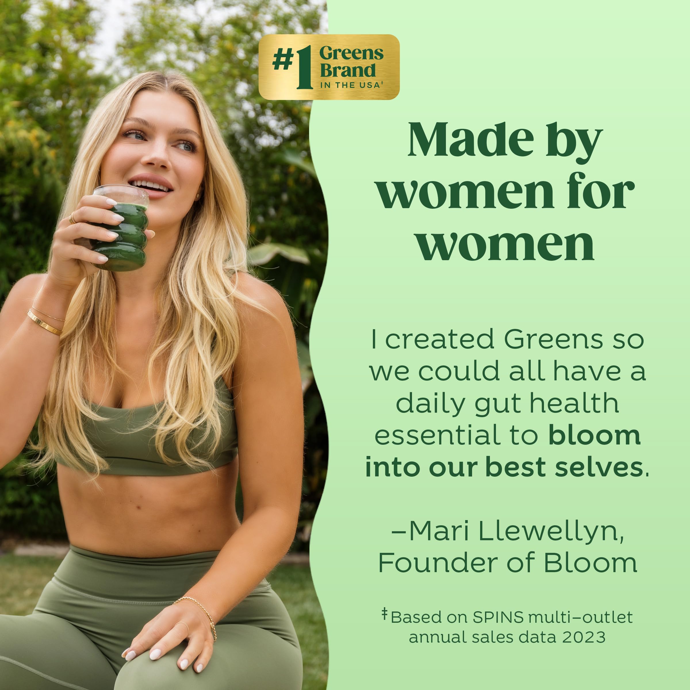 Bloom Nutrition Greens & Superfoods Powder packaging details