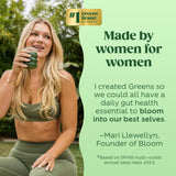 Bloom Nutrition Greens & Superfoods Powder packaging details