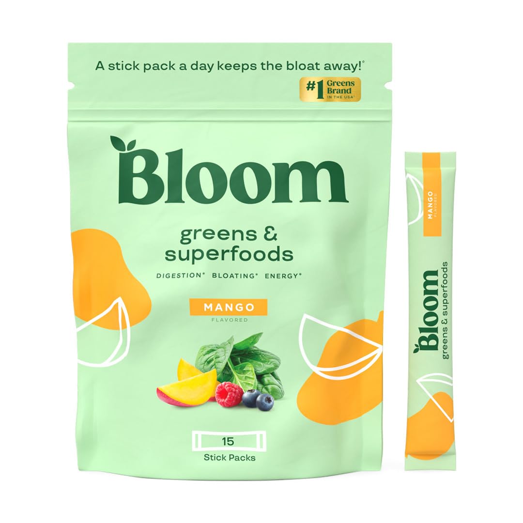 Bloom Nutrition Greens & Superfoods Powder packaging front view