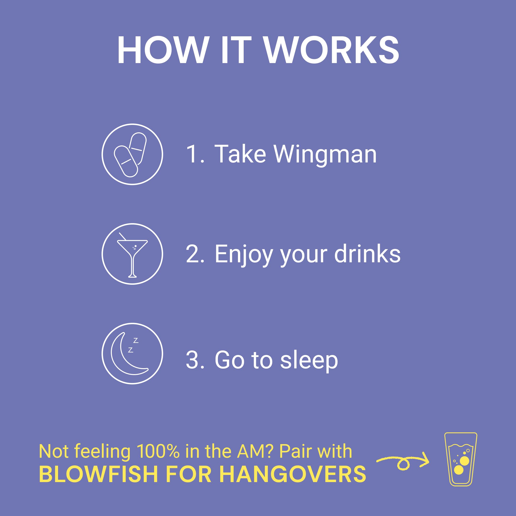 Blowfish Wingman Herbal Multivitamin with travel accessories