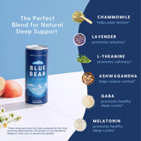 Blue Bear Sleep Adaptogen Drink ingredients close-up