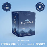 Blue Bear Sleep Adaptogen Drink on a wooden table