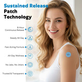 blue fresh NAD Patches back view with instructions