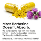 Blue Organix Milk Thistle Berberine 500mg capsules bottle side view