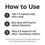 Blue Organix Milk Thistle Berberine 500mg capsules with ingredients list