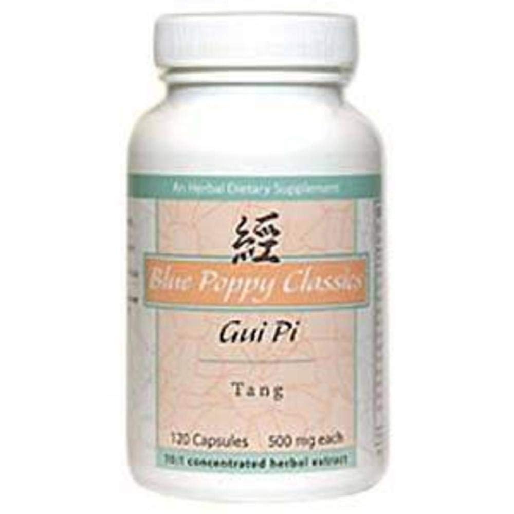 Blue Poppy Gui Pi Tang 120 capsules bottle front view