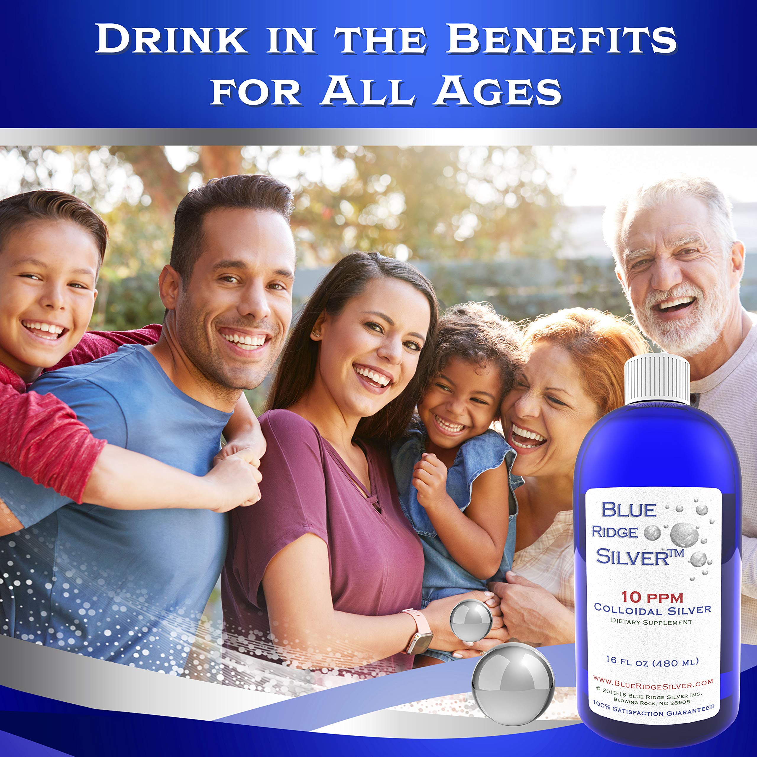 Blue Ridge Silver Colloidal Silver 10 ppm bottle cap