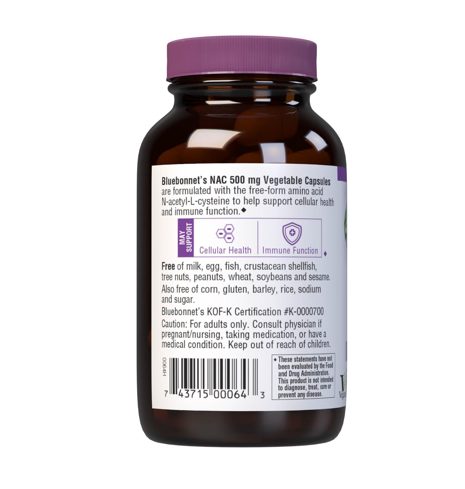 BlueBonnet Acetyl-L-Carnitine packaging with label details