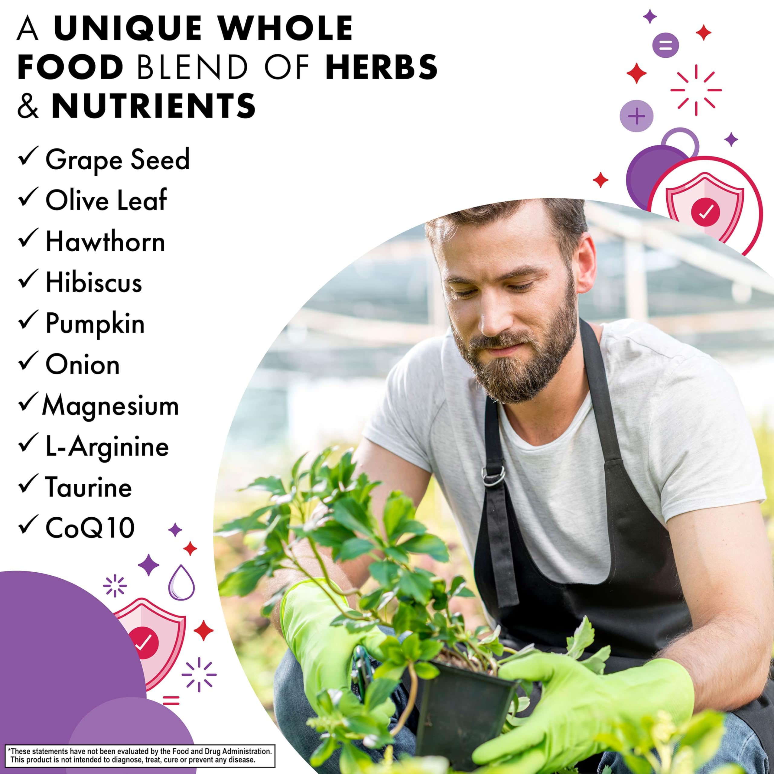 BlueBonnet Blood Pressure Support Vegetable Capsules ingredients list