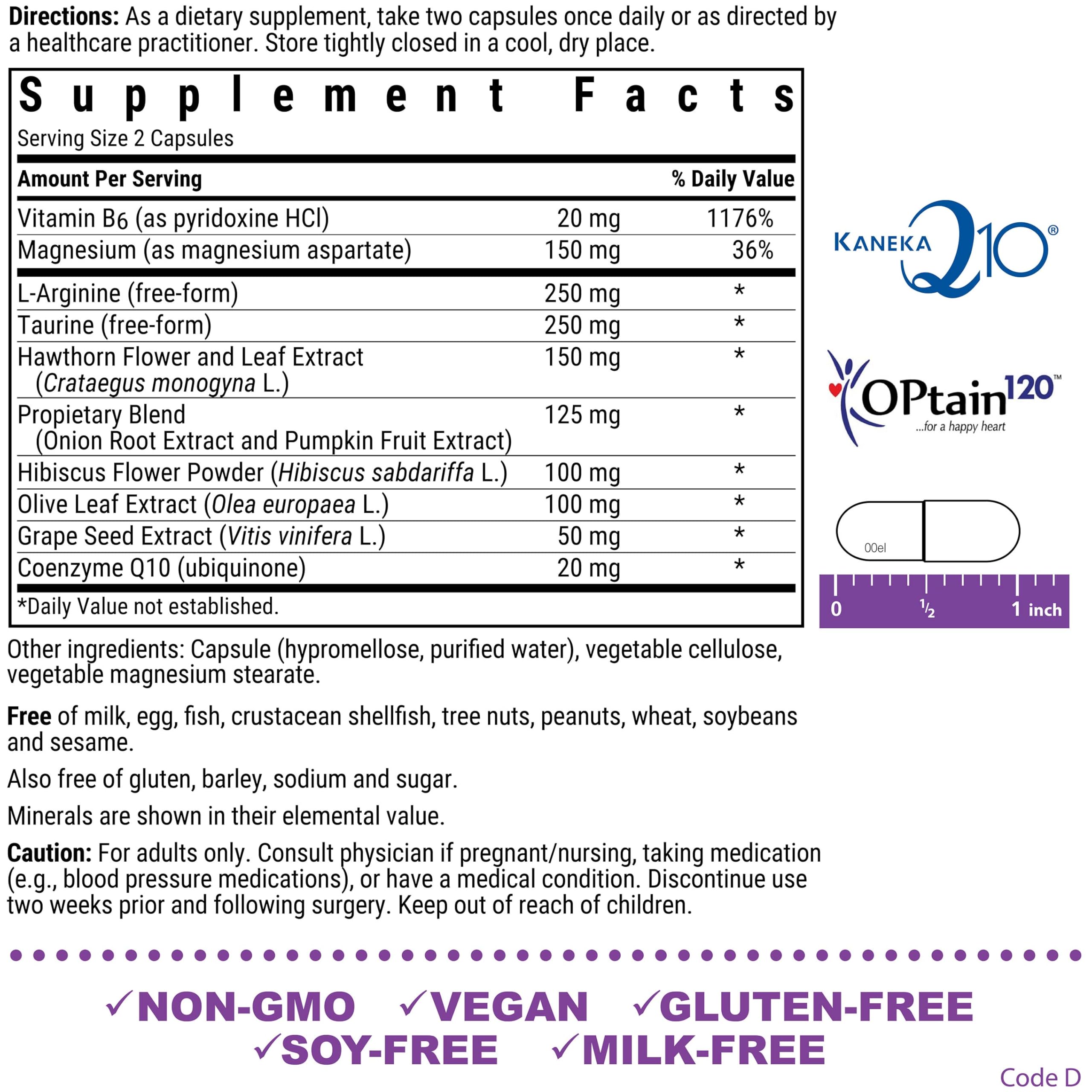 BlueBonnet Blood Pressure Support Vegetable Capsules side view
