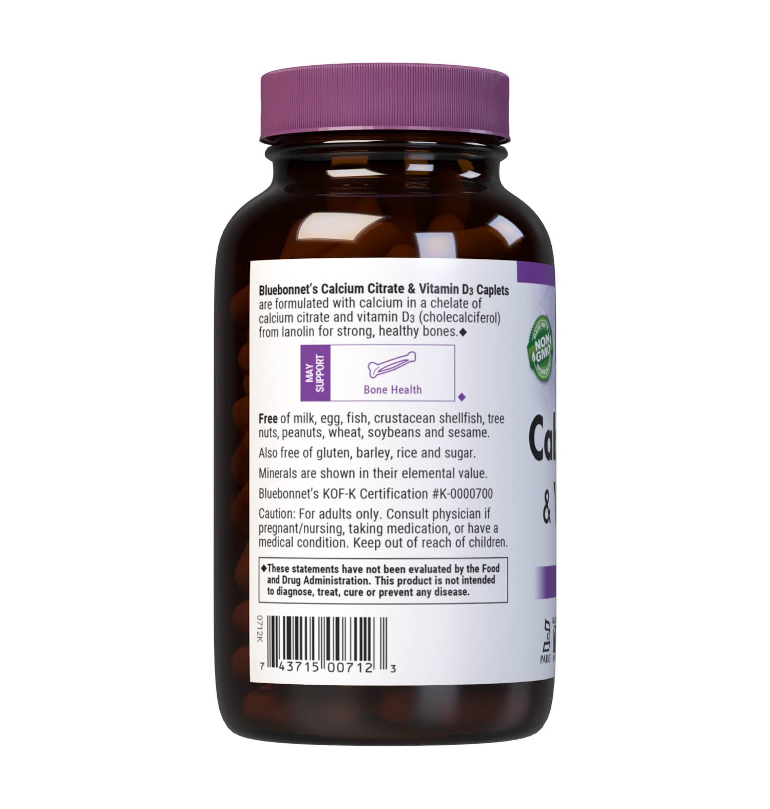 BlueBonnet Calcium Citrate 1000 mg caplet close-up